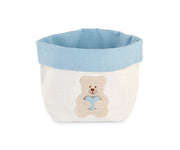 Cupido&Co. Teddybär Körbchen Blaues Herz D 100 Mm H 110 Mm
