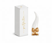Cupido&Co. Hörnchen Weiß mit goldener Schleife H 120 mm mit Box - Ideale Bomboniera