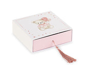 Cupido&Co. Bärchenbox Rosa mit Einsatz und Nappaleder 120 x 120 x 40 mm