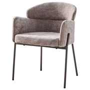 Dimo Sessel Iris aus Stoff Taupe mit Metallbeinen – Moderner Designsessel