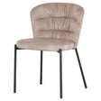 di mo commerciale di mo commerciale sedia jackie in tessuto beige con gambe nere in metallo sedia design moderna ean 8010402506934