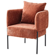 Dimo Polstersessel Dolly aus Polyester Terrakotta mit Metallbeinen – Moderner Design-Sessel