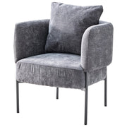 Dimo Poltroncina Dolly aus Polyester Grau mit Metallbeinen – Moderner Design-Sessel