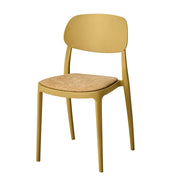 DI.MO Stuhl Yulia aus Polypropylen mit Sitzkissen in Ocker-Stoff 51,5x42x81,5 cm