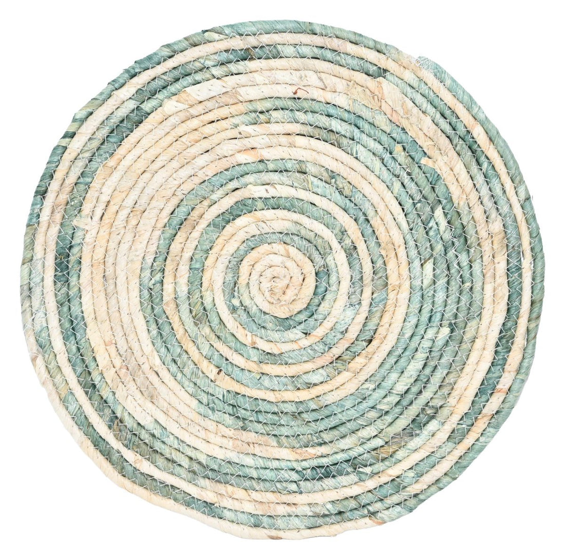 di mo di mo tovaglietta tonda joan 38 cm in mais naturaleverde acqua sottopiatto decorativo tavola ean 8010402519538