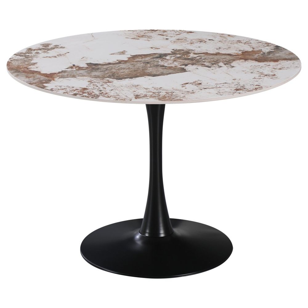 di mo commerciale di mo commerciale tavolo parker d 110 cm rotondo piano in ceramica marrone beige lucido 11 mm con gambe in metallo ean 8010402524273