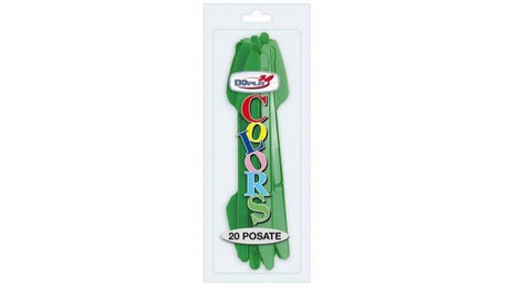 Coltelli monouso verdi Dopla in plastica alimentare resistente, conf. 20 pz: igienici, pronti all'uso. Ideali per feste, picnic e catering
