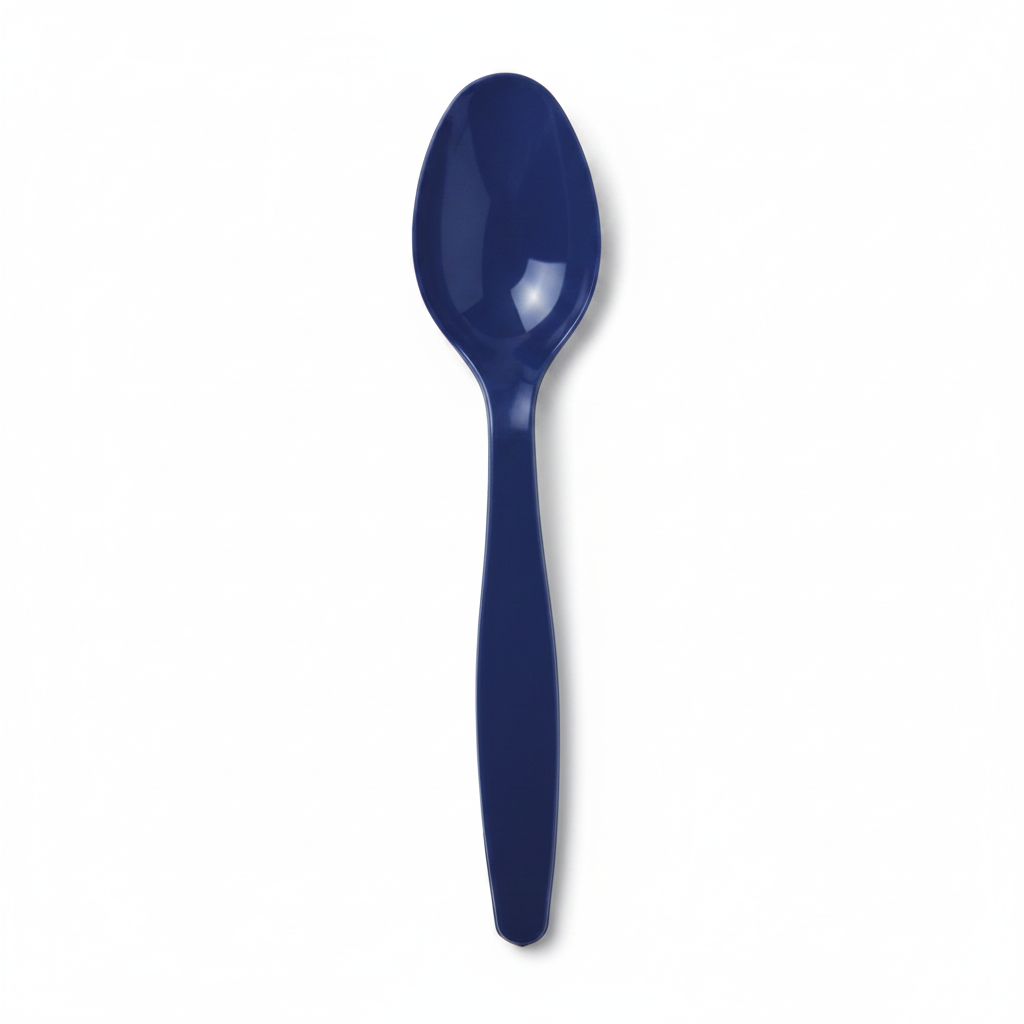Cucchiai monouso blu Dopla, 20 pz, plastica leggera e resistente. Perfetti per feste, picnic e catering. Pratici e igienici.