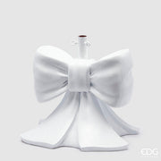 EDG Enzo De Gasperi Base per Albero Natale Pino Fiocco H 45 Cm L 43 Cm L 43 Cm Bianco