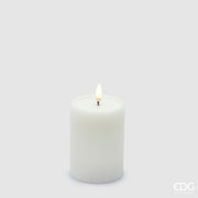 EDG Enzo De Gasperi Candela Led Lounge Moccolo H 10 Cm D 7,5 Cm Bianca