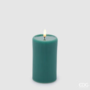 EDG Enzo De Gasperi LED Kerze Lounge Moccolo H 13 Cm D 7,5 Cm Grün
