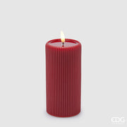 EDG Enzo De Gasperi LED-Kerze Lounge Kerze H 15 Cm D 7,5 Cm Rot