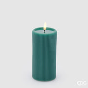 EDG Enzo De Gasperi Lounge LED Kerze H 15 Cm D 7,5 Cm Grün