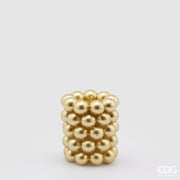 EDG Enzo De Gasperi Kerze Kugelkerze H 9,5 cm D 8 cm Gold