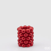 EDG Enzo De Gasperi Candela Moccolo Sfere H 9,5 Cm D 8  Cm Rosso
