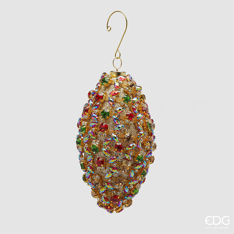 edg enzo de gasperi edg enzo de gasperi addobbo fuso godiva di natale h 8 cm multicolor ean 8059824543769