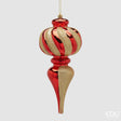 edg enzo de gasperi edg enzo de gasperi addobbo natale fuso glitter h 25 cm gold red ean 8059824523242