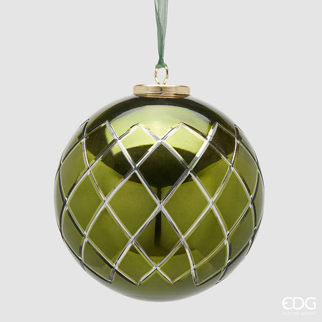 edg enzo de gasperi edg enzo de gasperi addobbo palla di natale rombi d 15 cm red ean 8059824603883