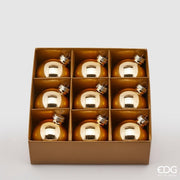 EDG Enzo De Gasperi Weihnachtskugel Glaskugel D 6 Cm Pack 9 St Goldfarben