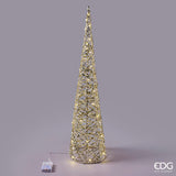 edg enzo de gasperi edg enzo de gasperi albero di natale led intreccio cono 40 microled 80 cm d 20 cm ip20 gold ean 8059824546043