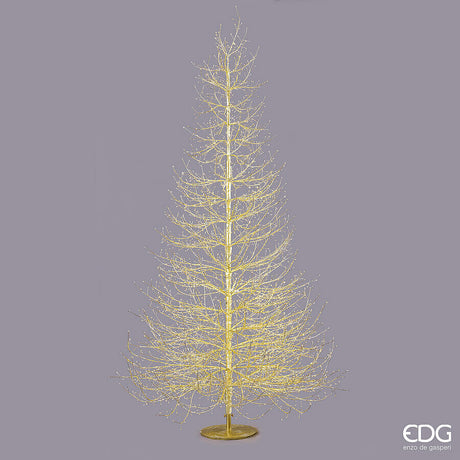 edg enzo de gasperi edg enzo de gasperi albero led faggio di natale rich 6 590 microled h 300 cm d 180 cm ip44 gold ean 8059824580559