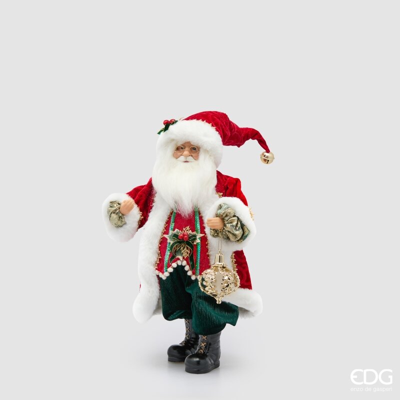 edg enzo de gasperi edg enzo de gasperi babbo natale h46 cm rosso decorazione natalizia ean 8059824720962