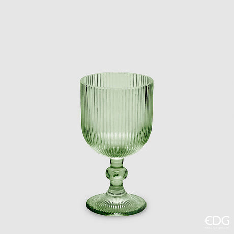 edg enzo de gasperi edg enzo de gasperi bicchiere righe calice h 14 cm d 8 cm colore green 6 pz ean 8059824505033