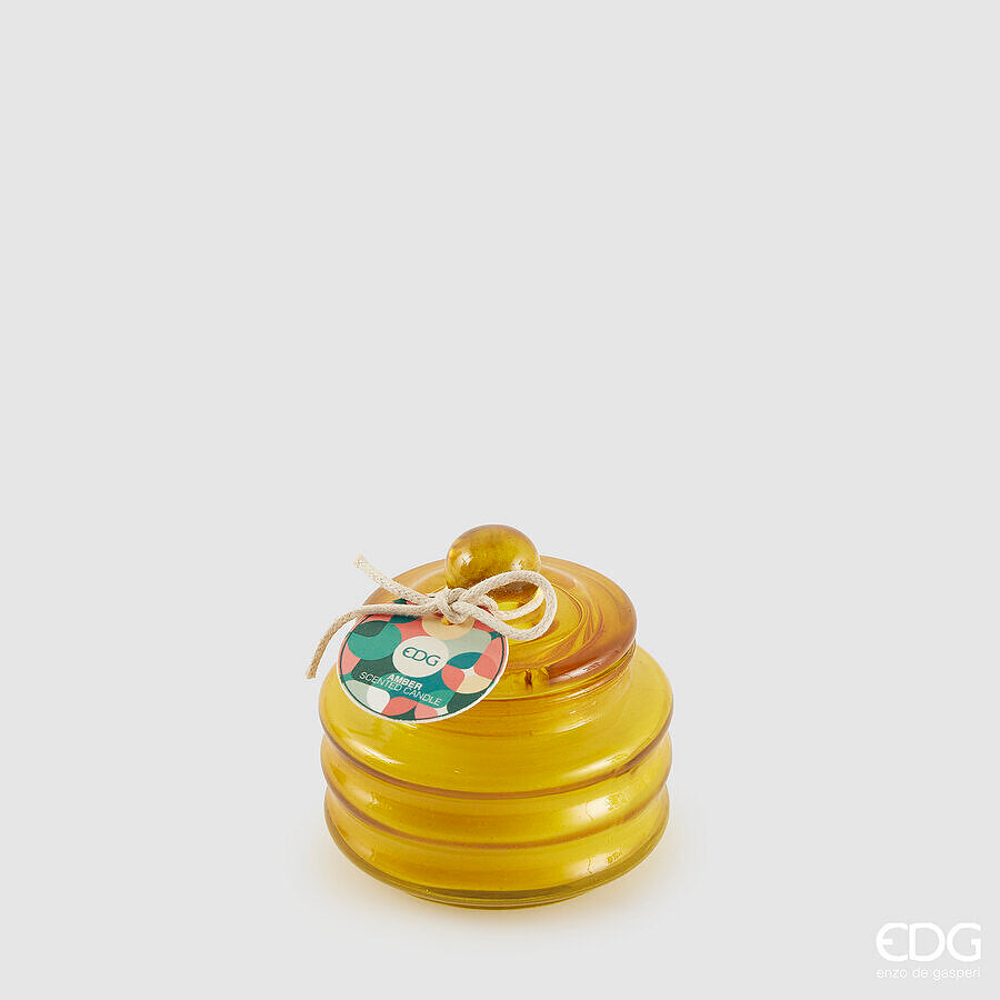 edg enzo de gasperi edg enzo de gasperi candela circle con profumo h 75 cm d 75 cm bomboniera vetro amber ean 8059824517807