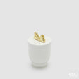edg enzo de gasperi edg enzo de gasperi candela di natale fiocco con vaso h 11 cm d 7 cm frangipani bianco oro ean 8059824543868