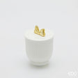 edg enzo de gasperi edg enzo de gasperi candela di natale fiocco con vaso h 13 cm d 9 cm frangipani bianco oro ean 8059824544025