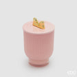 edg enzo de gasperi edg enzo de gasperi candela di natale fiocco con vaso h 15 cm d 10 cm rose water rosa oro ean 8059824544124