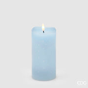 EDG Enzo De Gasperi LED-Kerze Starry mit Ständer H 15 cm D 7,5 cm IP20 Himmelblau