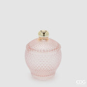 EDG Enzo De Gasperi Dekorativer Behälter Mikro-Quadrate Gewölbt H 14,5 cm D 10,5 cm Rosa