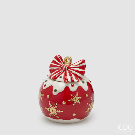 edg enzo de gasperi edg enzo de gasperi contenitore palla xmas natale h 175 cm d 16 cm white red ean 8059824539557