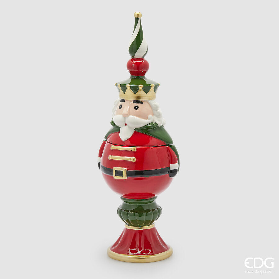 edg enzo de gasperi edg enzo de gasperi contenitore soldatino natale h 46 cm d 16 cm green red ean 8059824539519