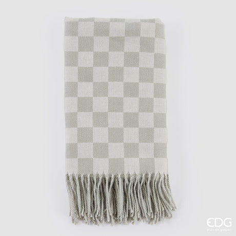 edg enzo de gasperi edg enzo de gasperi coperta a scacchi 152 x 127 cm poliestere bianco verde ean 8059824624284