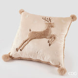 edg enzo de gasperi edg enzo de gasperi cuscino natale renna quadrato 45 x 45 cm camel ean 8059824585721