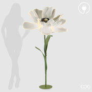 EDG Enzo De Gasperi Decoro Anemone Jumbo Led 12V 300W con Base H 160 Cm D 100 Cm Bianco