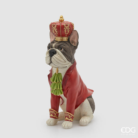 edg enzo de gasperi edg enzo de gasperi decoro bulldog natalizio h 375 cm l 225 cm l 15 cm bianco rosso ean 8059824541451