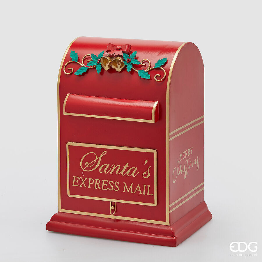 edg enzo de gasperi edg enzo de gasperi decoro cassetta posta natalizia h 41 cm l 30 cm l 23 cm rossa ean 8059824562661
