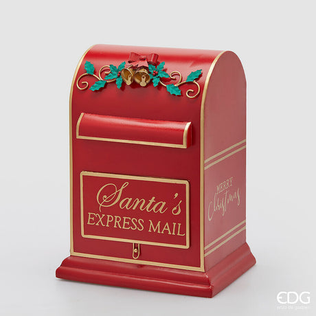 edg enzo de gasperi edg enzo de gasperi decoro cassetta posta natalizia h 41 cm l 30 cm l 23 cm rossa ean 8059824562661