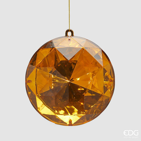 edg enzo de gasperi edg enzo de gasperi decoro diamante rotondo di natale da appendere d 125 cm l 65 cm pp gold ean 8059824535320