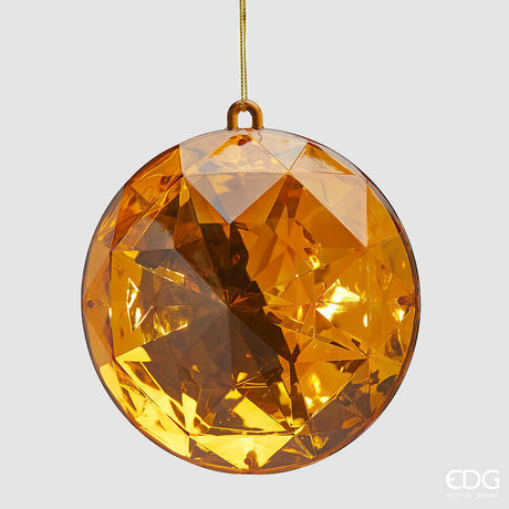 edg enzo de gasperi edg enzo de gasperi decoro diamante rotondo di natale da appendere d 16 cm l 85 cm pp gold ean 8059824535160