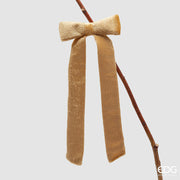 EDG Enzo De Gasperi Weihnachtsschleife mit Clip H 30 Cm L 13 Cm Samt Gold
