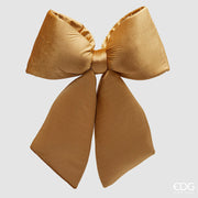 EDG Enzo De Gasperi Decoro Fiocco di Natale H 63 Cm L 62 Cm Velluto Oro