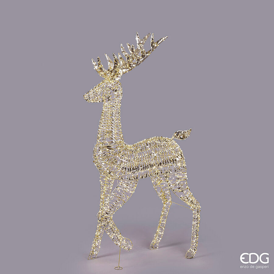 edg enzo de gasperi edg enzo de gasperi decoro natale renna stripes 1 800 microled h 180 cm l 90 cm l 27 cm ip44 gold ean 8059824546920