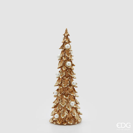 edg enzo de gasperi edg enzo de gasperi decoro pino di natale con perle h 48 cm d 18 cm gold ean 8059824562913