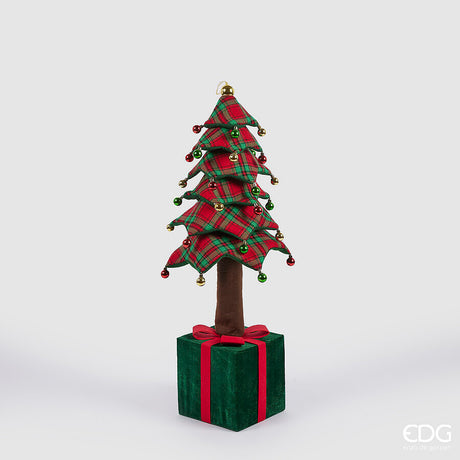 edg enzo de gasperi edg enzo de gasperi decoro pino di natale su pacco da appendere h 110 cm telescopico green red ean 8059824520975