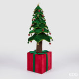 edg enzo de gasperi edg enzo de gasperi decoro pino di natale su pacco da appendere h 150 cm telescopico green ean 8059824520920
