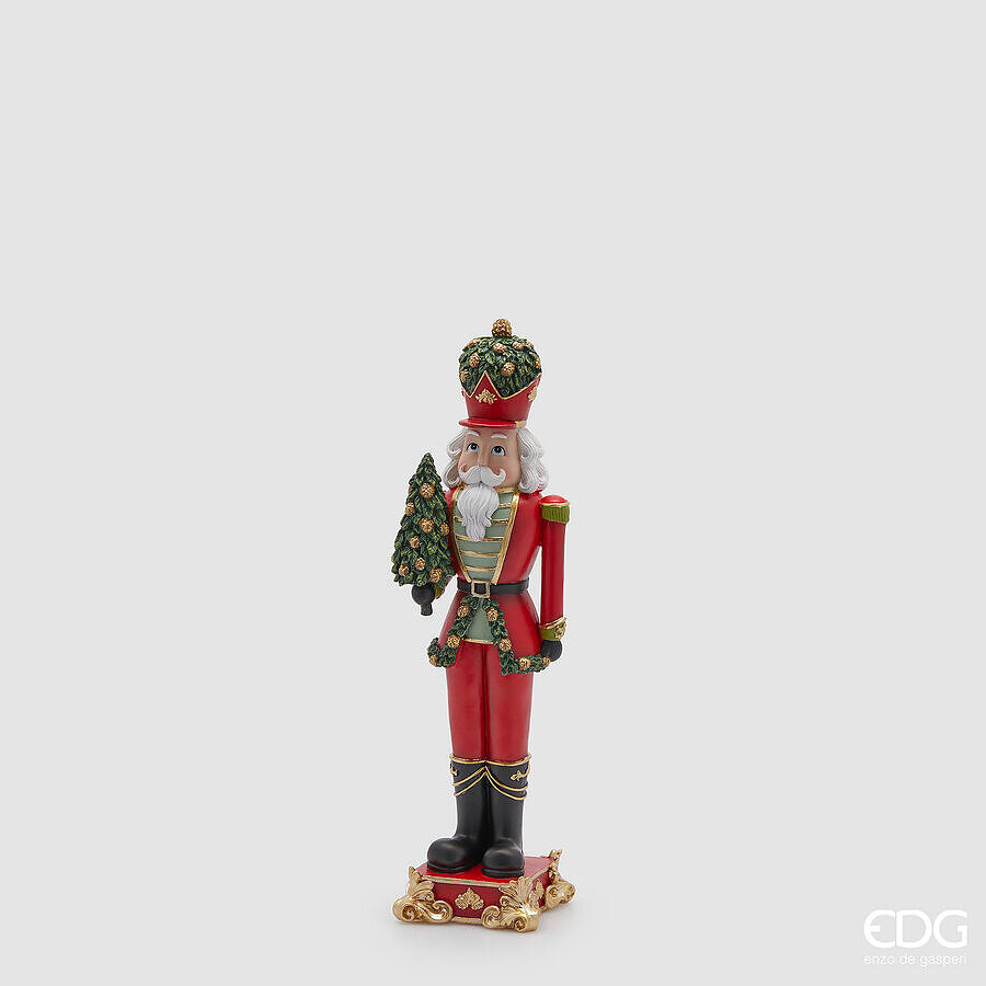 edg enzo de gasperi edg enzo de gasperi decoro soldatino schiccianoci natale h 41 cm l 12 cm l 105 cm green red ean 8059824541314